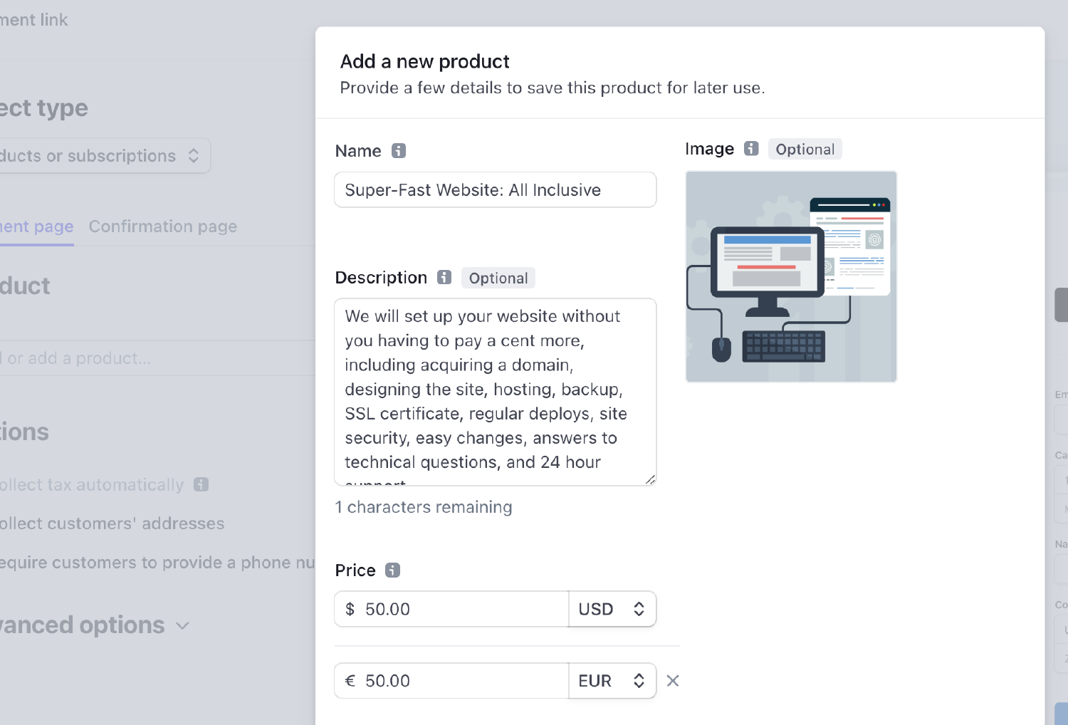 Receive payments with stripe simple setup
